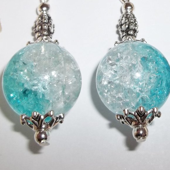 Turquoise Blue Earrings, Blue Earrings, Earring, Earring, Jewelry, Jewelry 5126 - Picture 7 of 10